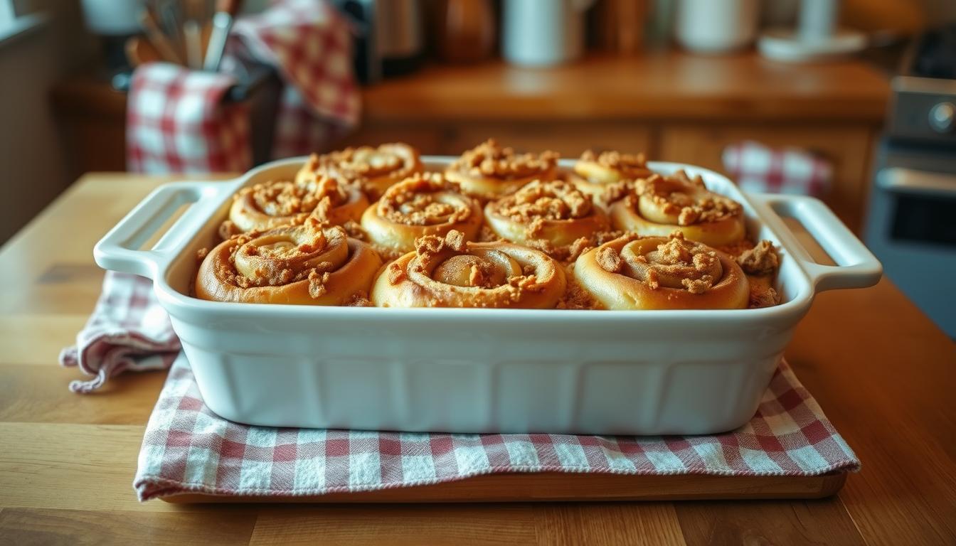 Apple Crisp Cinnamon Roll Casserole