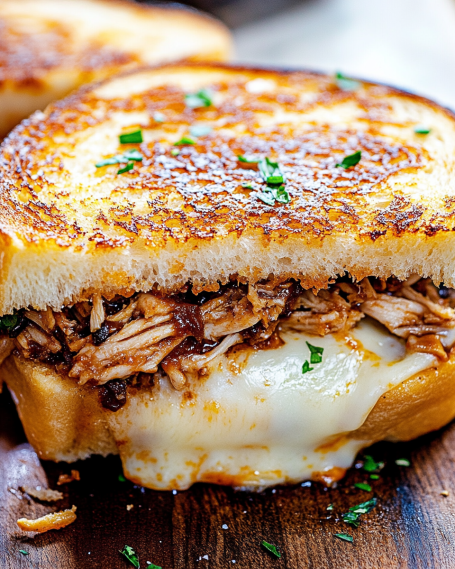 BBQ Chicken Grilled Cheese Sandwich is a must-try!