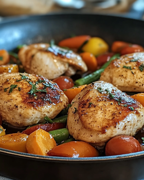 Balsamic Chicken Skillet with Veggies is a must-try!
