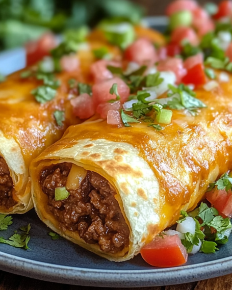 Beef and Cheese Chimichangas Recipe is a must-try!