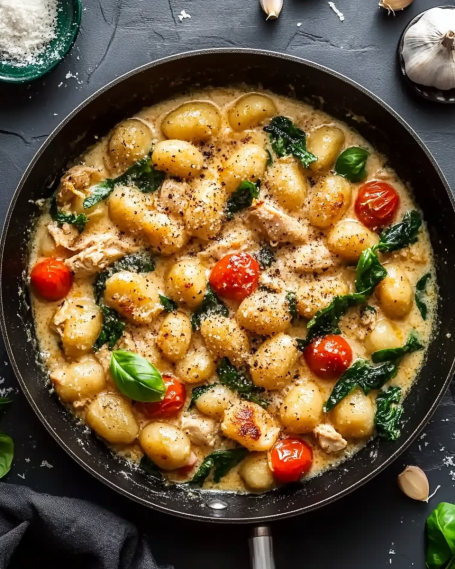 Garlic Chicken Gnocchi Skillet is a must-try dish!