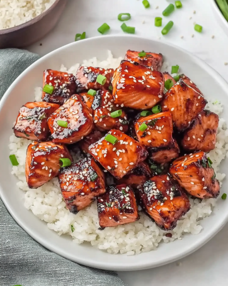 Honey Garlic Salmon Bites Recipe is a must-try dish!