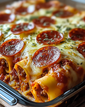 Pepperoni Pizza Lasagna Roll-Ups Recipe is a must-try!