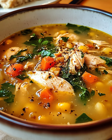 Tuscan Chicken Soup warms your soul with flavor.