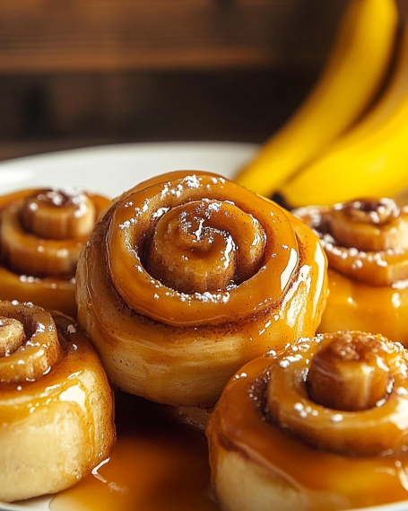 Bananas Foster Cinnamon Rolls Recipe | Indulge Today