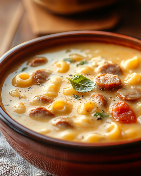 Creamy Parmesan Italian Sausage Ditalini Soup Recipe