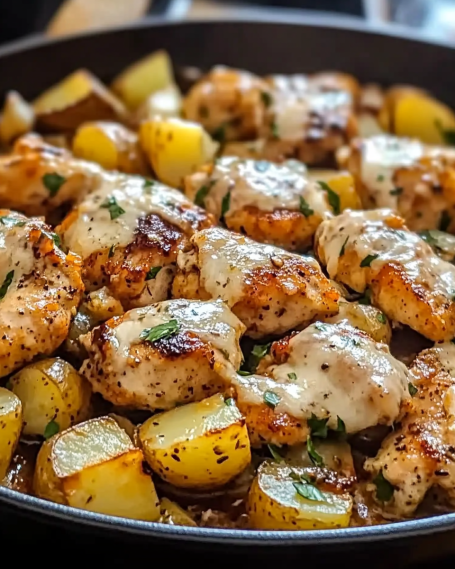 Garlic Parmesan Chicken & Potatoes: A Comforting One-Pan Wonder