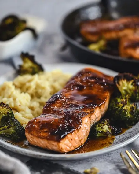 Bourbon Glazed Salmon is a must-try gourmet dish!