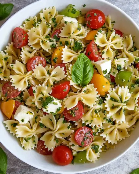Bow Tie Pasta Salad with Veggies is a must-try!