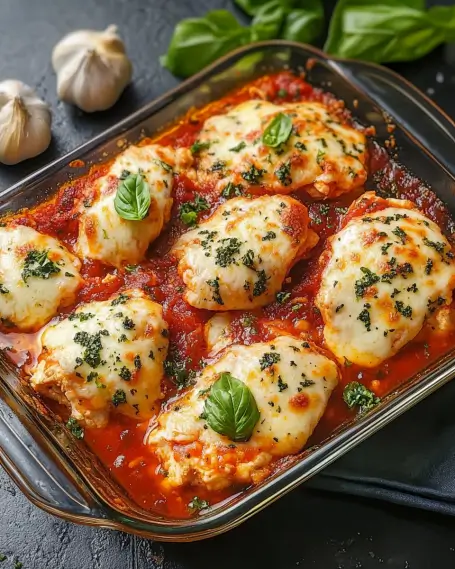 Cheesy Chicken Mozzarella Bake Recipe is a must-try!