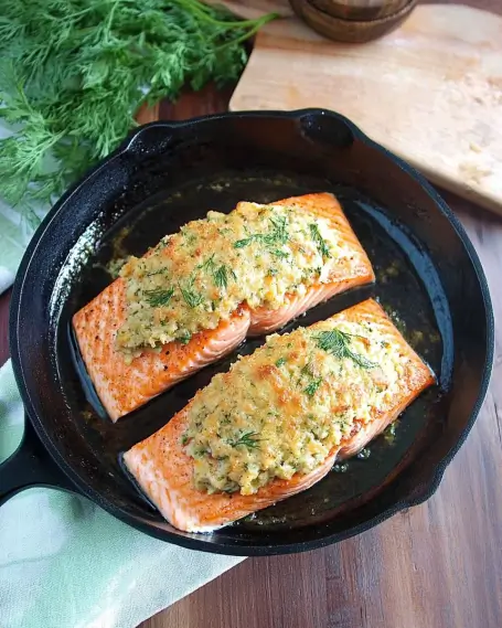 Crab Stuffed Salmon is a Delicious Dinner Delight