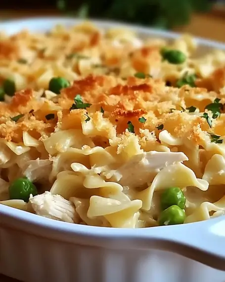 Creamy Chicken Noodle Casserole Recipe is a must-try!