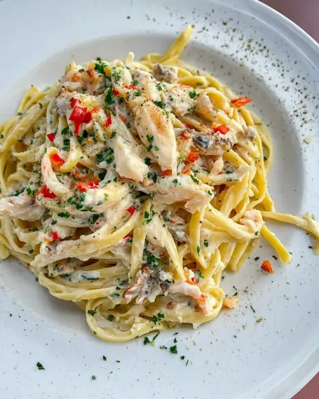 Creamy Crab Linguine Recipe is a must-try dish!