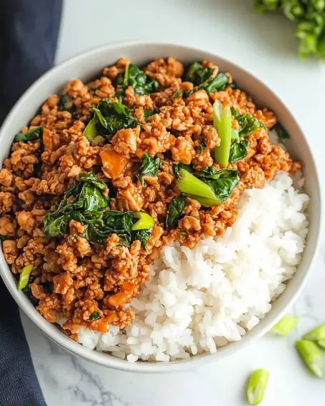 Firecracker Ground Chicken Bowl Recipe is a must-try!