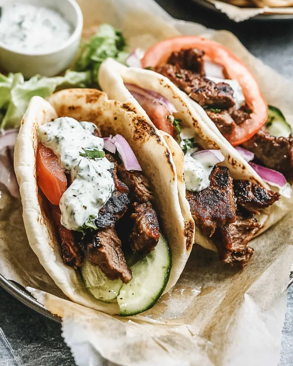 Beef Gyros with Tzatziki Sauce are a must-try dish!