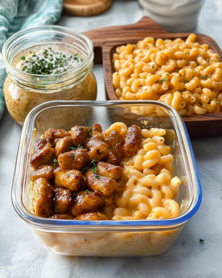 Honey Garlic Butter Chicken Mac and Cheese Recipe delights!
