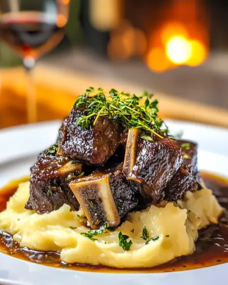 Savory Red Wine Braised Short Ribs are a must-try dish!