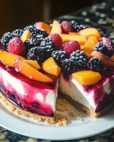 Summer Berry and Peach Cheesecake is a must-try!