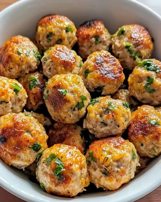 Baked Italian Herb Chicken Meatballs