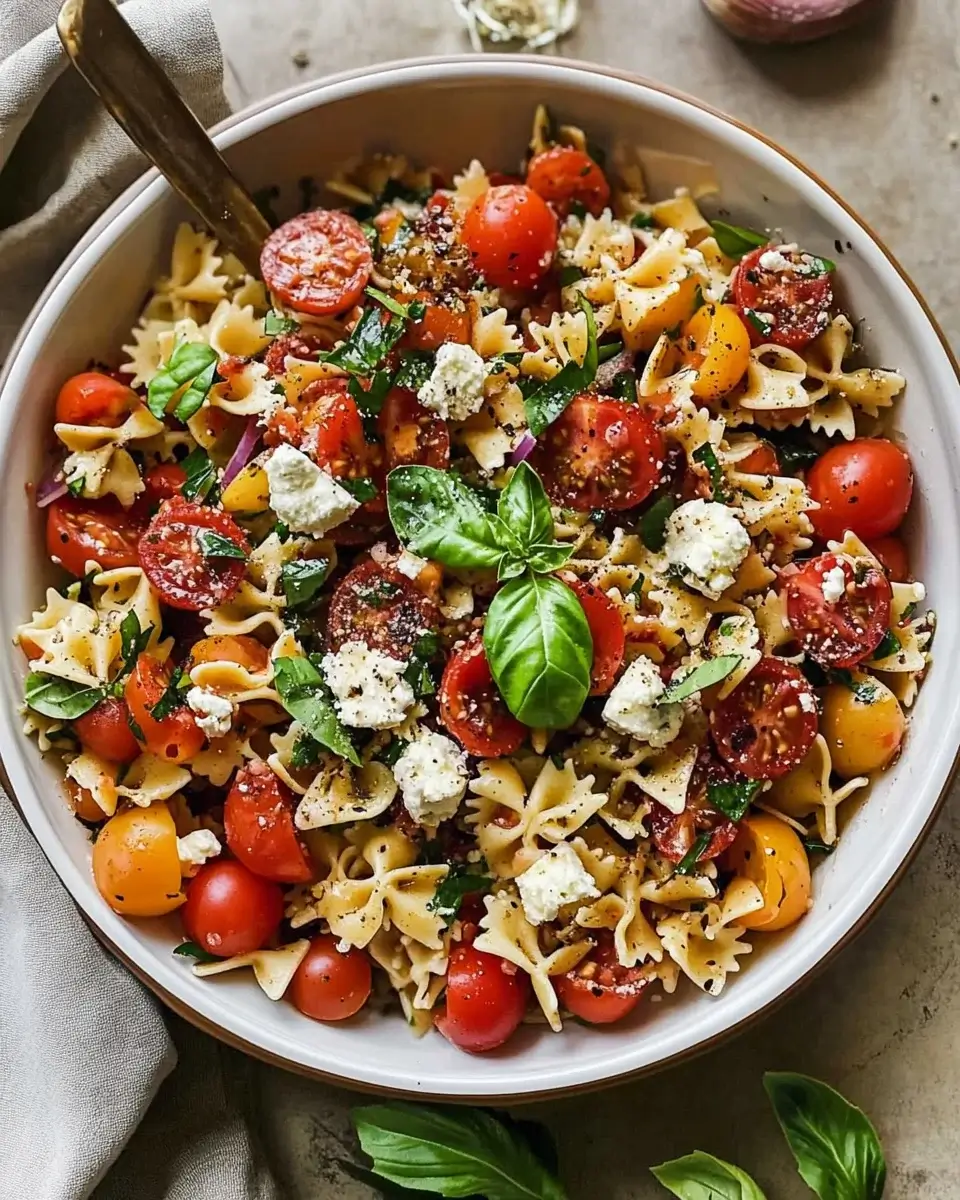 Bruschetta Pasta Salad: A Fresh and Flavorful Delight!