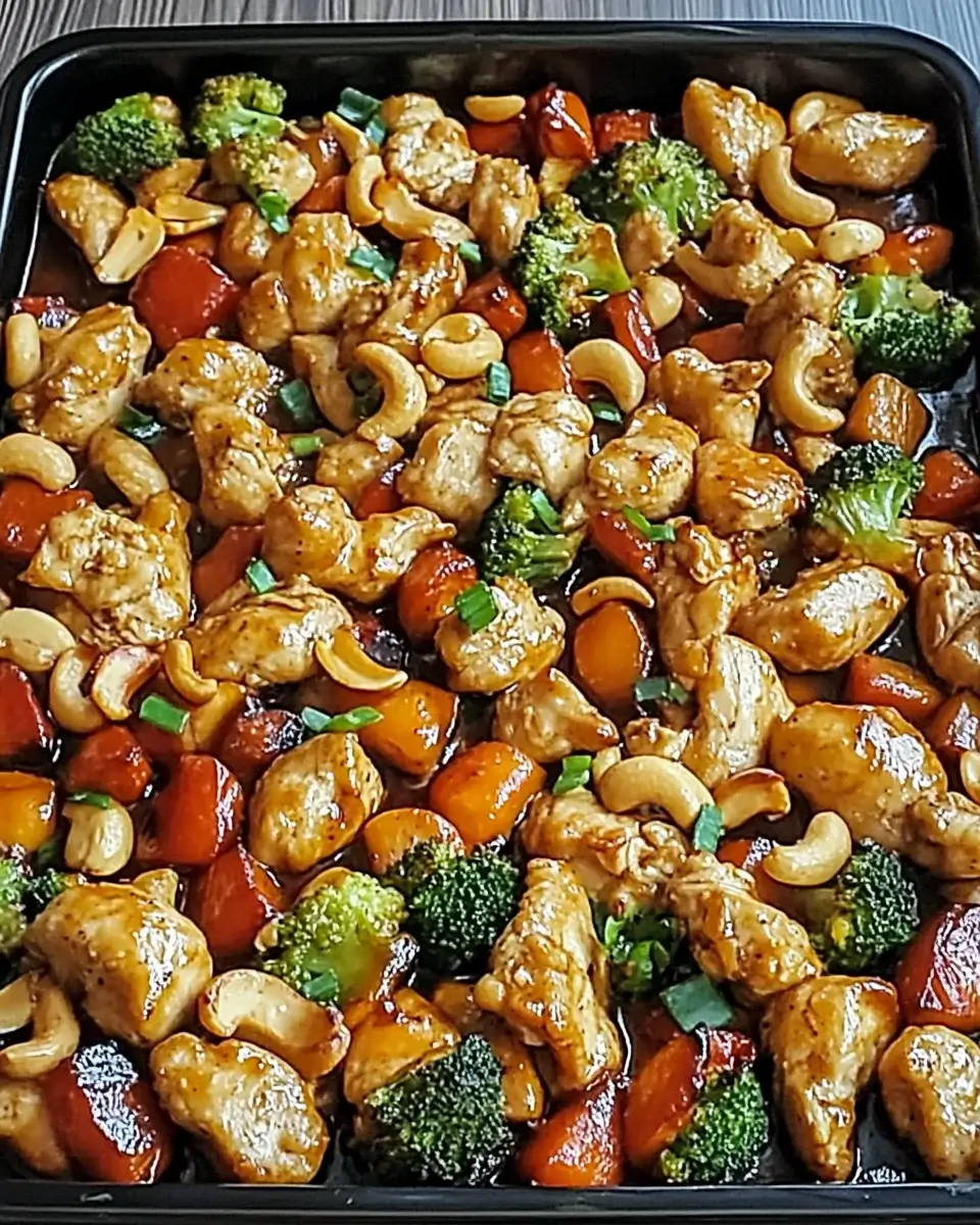 Cashew Chicken Sheet Pan Dinner: A Simple Recipe Delight!