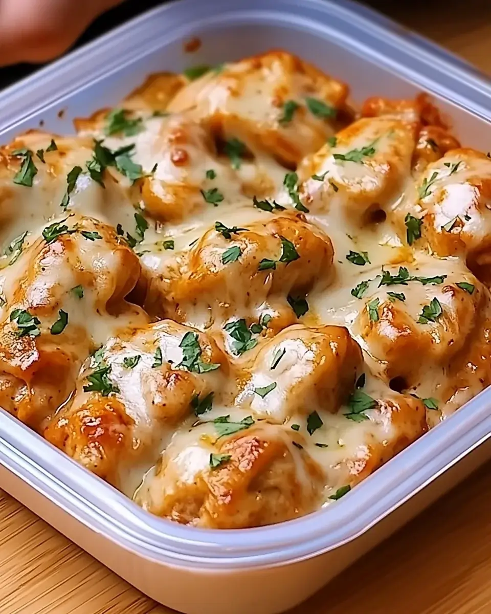 Creamy Garlic Cheesy Chicken and Potatoes is Delightful!