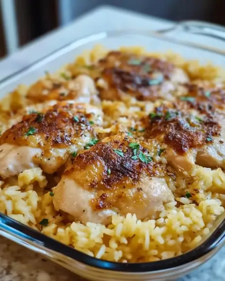 Forgotten Chicken and Rice: Your Effortless Dinner Delight!