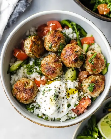 Mediterranean Chicken Meatballs