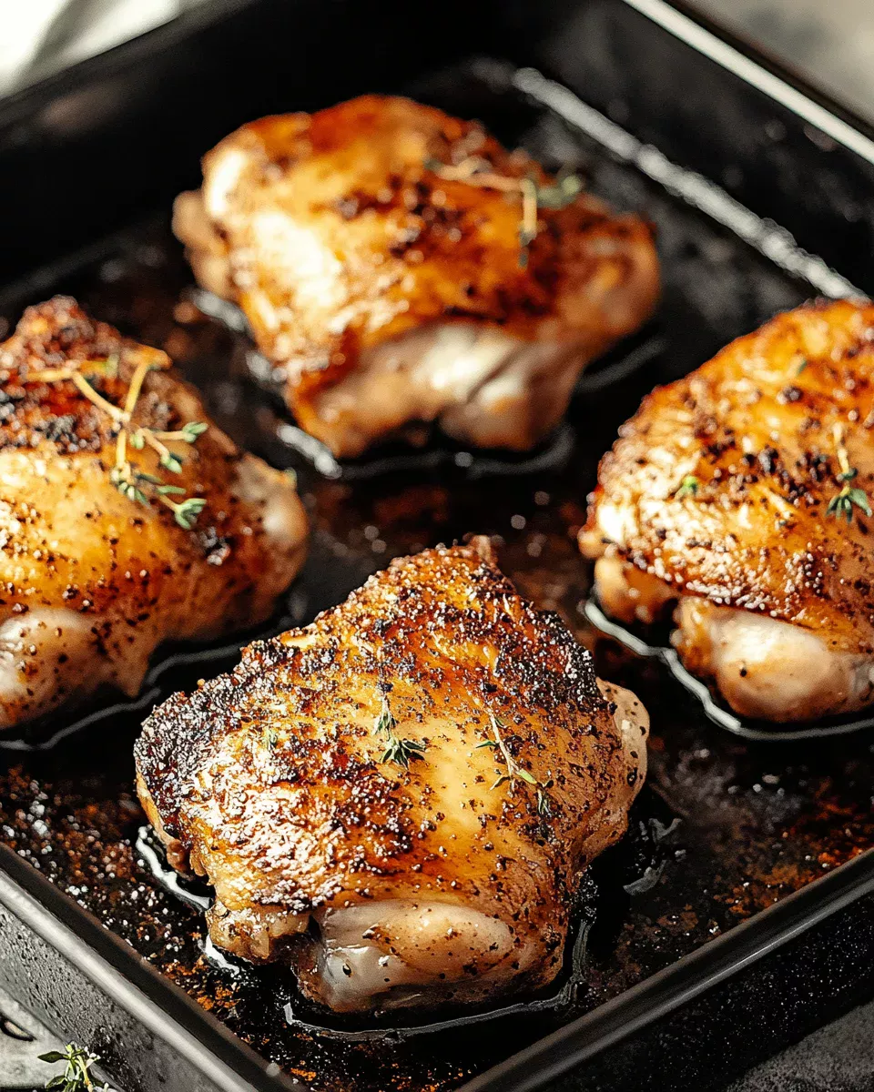 Oven-Baked Boneless Chicken Thighs