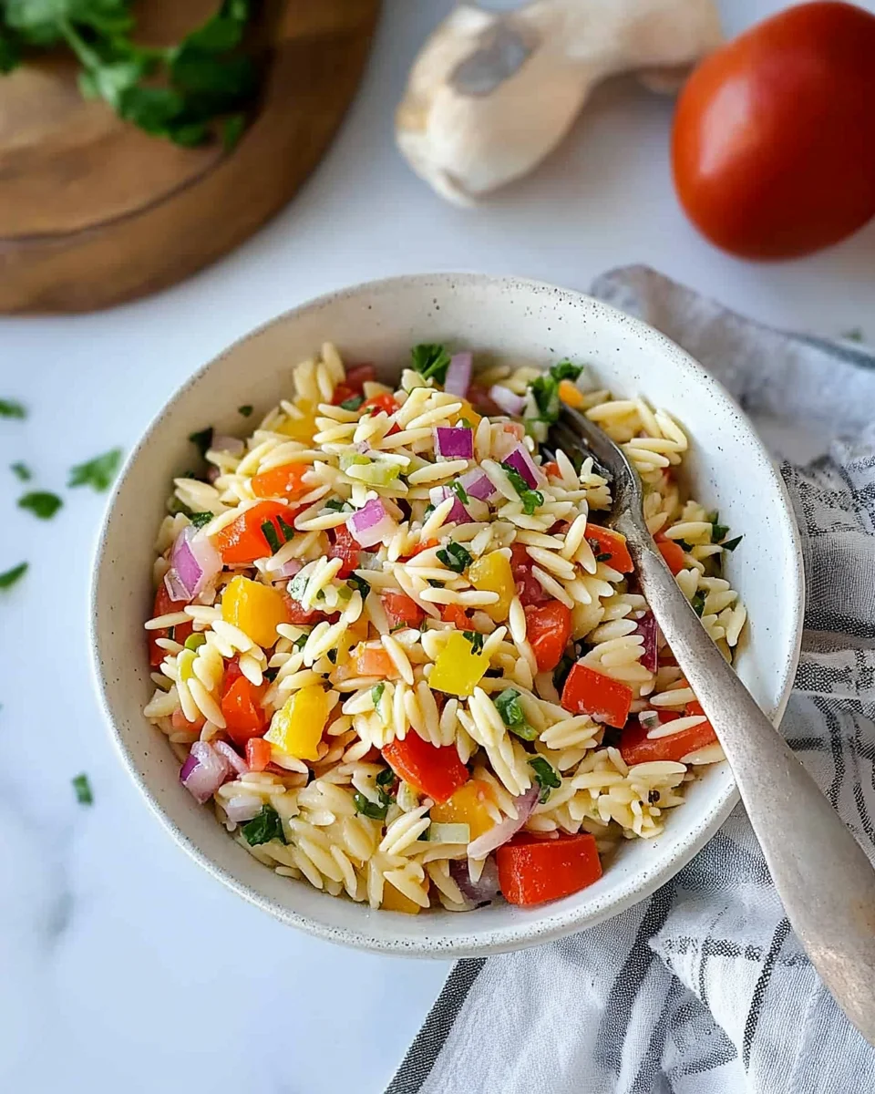 Rainbow Orzo Salad: A Colorful Dish to Brighten Your Table
