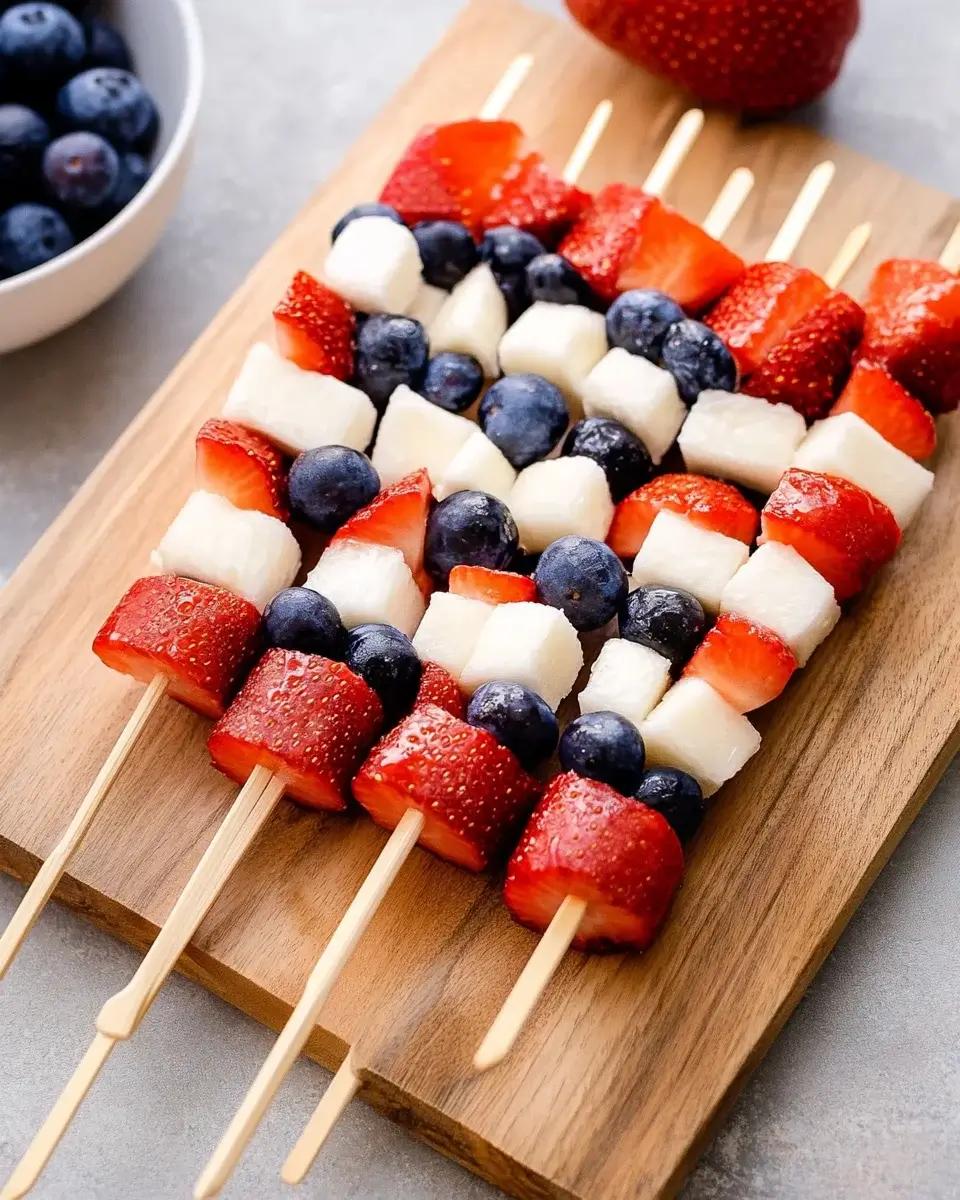 Red, White, and Blue Fruit Kabobs: A Festive Delight!