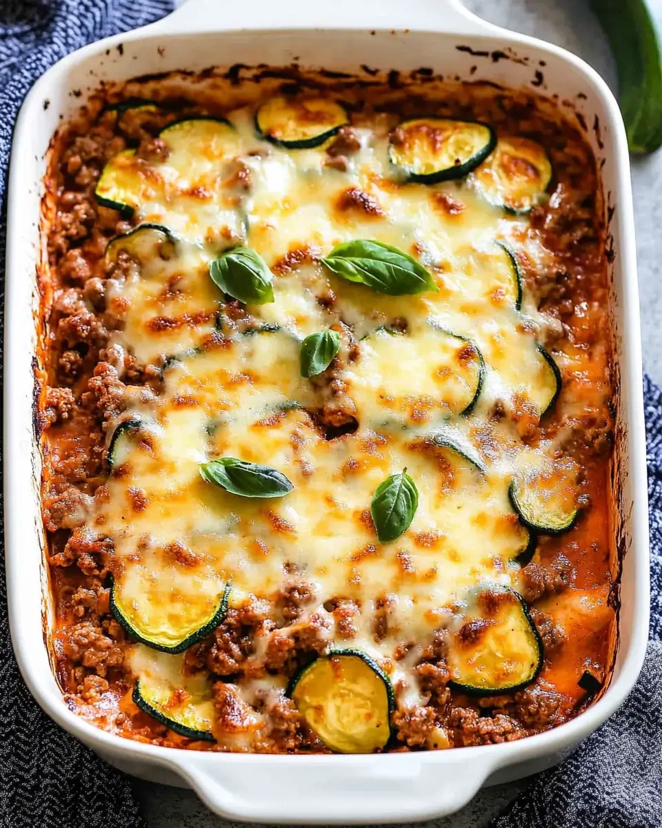 Cheesy Ground Beef and Zucchini Casserole Awaits You!