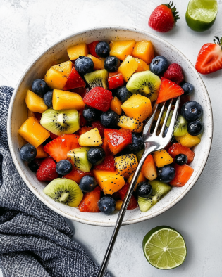 Fresh Fruit Salad with Honey Lime Dressing is Delightful!