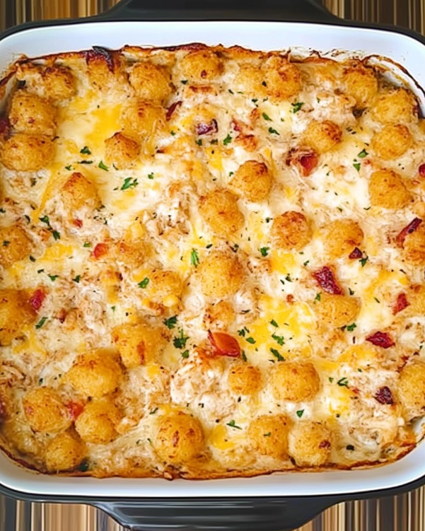 Cracked Out Chicken Tater Tot Casserole is Irresistible!