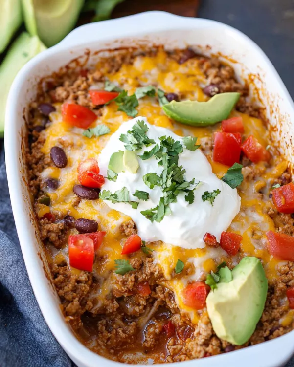 Ground Turkey Taco Casserole: Delicious and Easy Recipe!