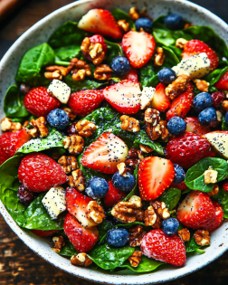 Strawberry Spinach Salad with Poppy Seed Dressing delights everyone!