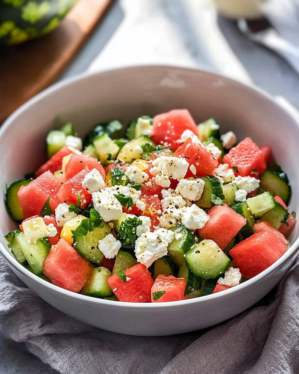 Watermelon Cucumber Feta Salad: A Refreshing Delight!