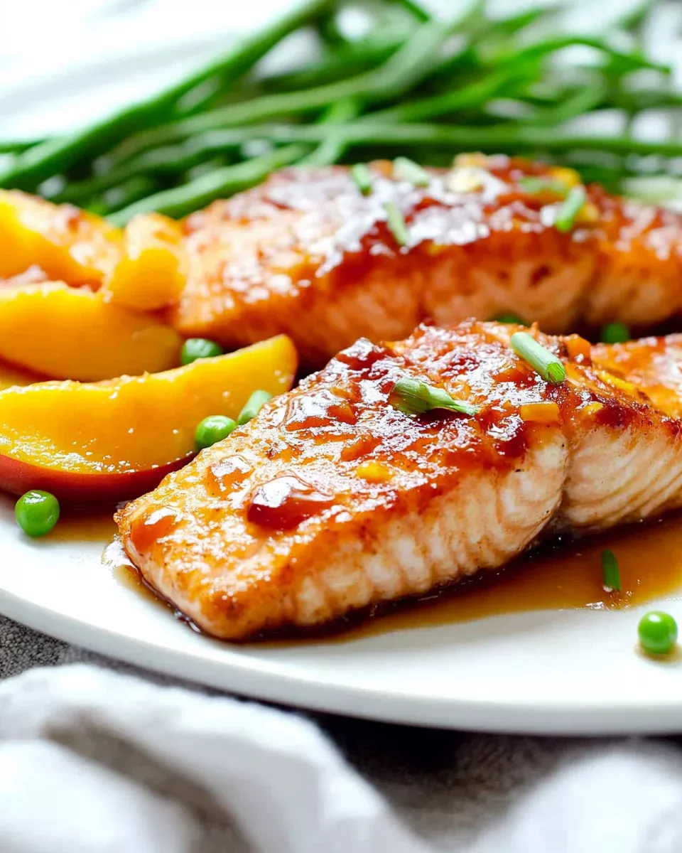 Bourbon Peach Glazed Salmon that Elevates Your Dinner!