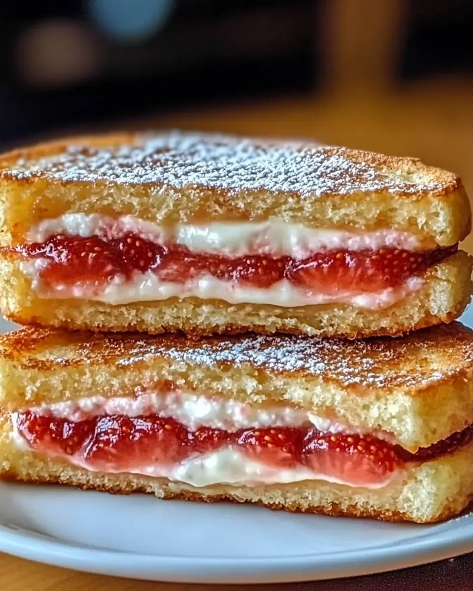 Fried Strawberry Cheesecake Sandwiches are a must-try!