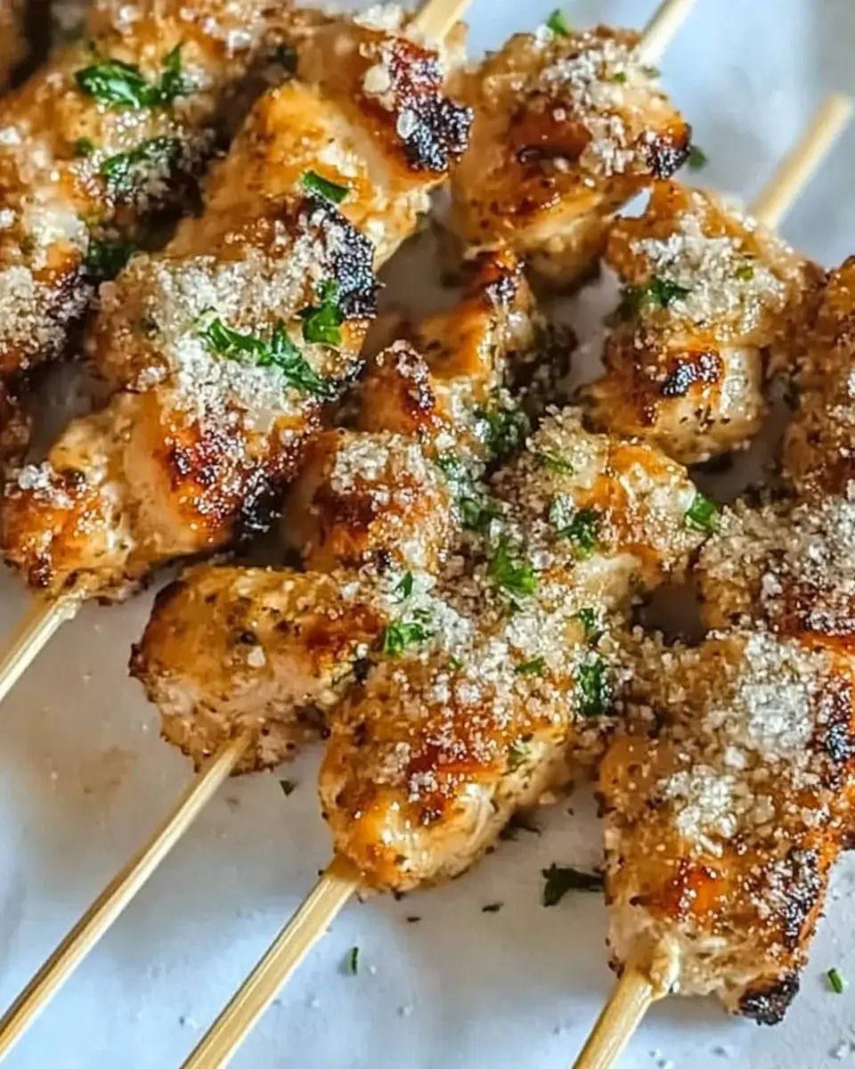 Ranch Garlic Parmesan Chicken Skewers: A Tasty Treat!