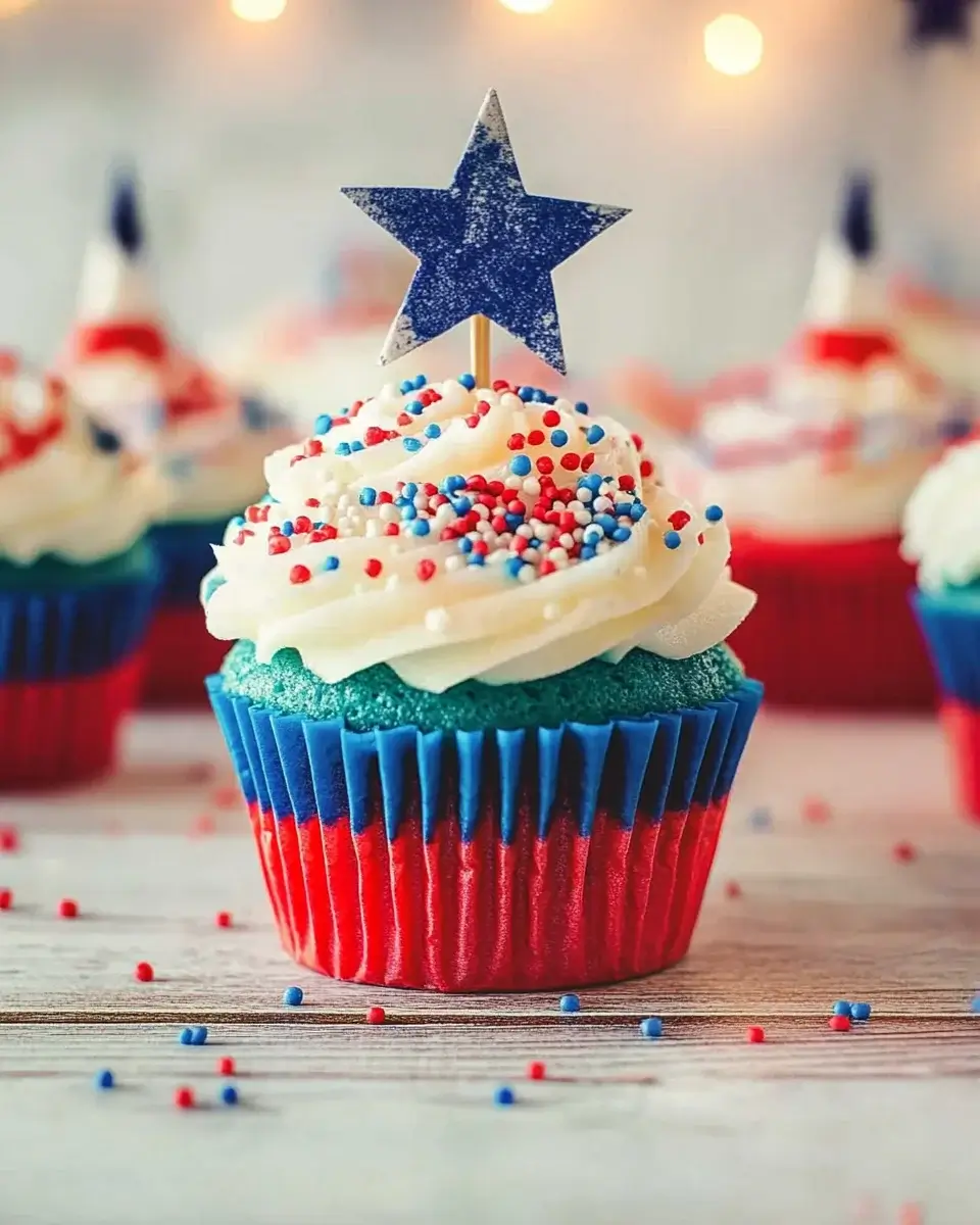 Red, White, and Blue Patriotic Cupcakes to Delight!