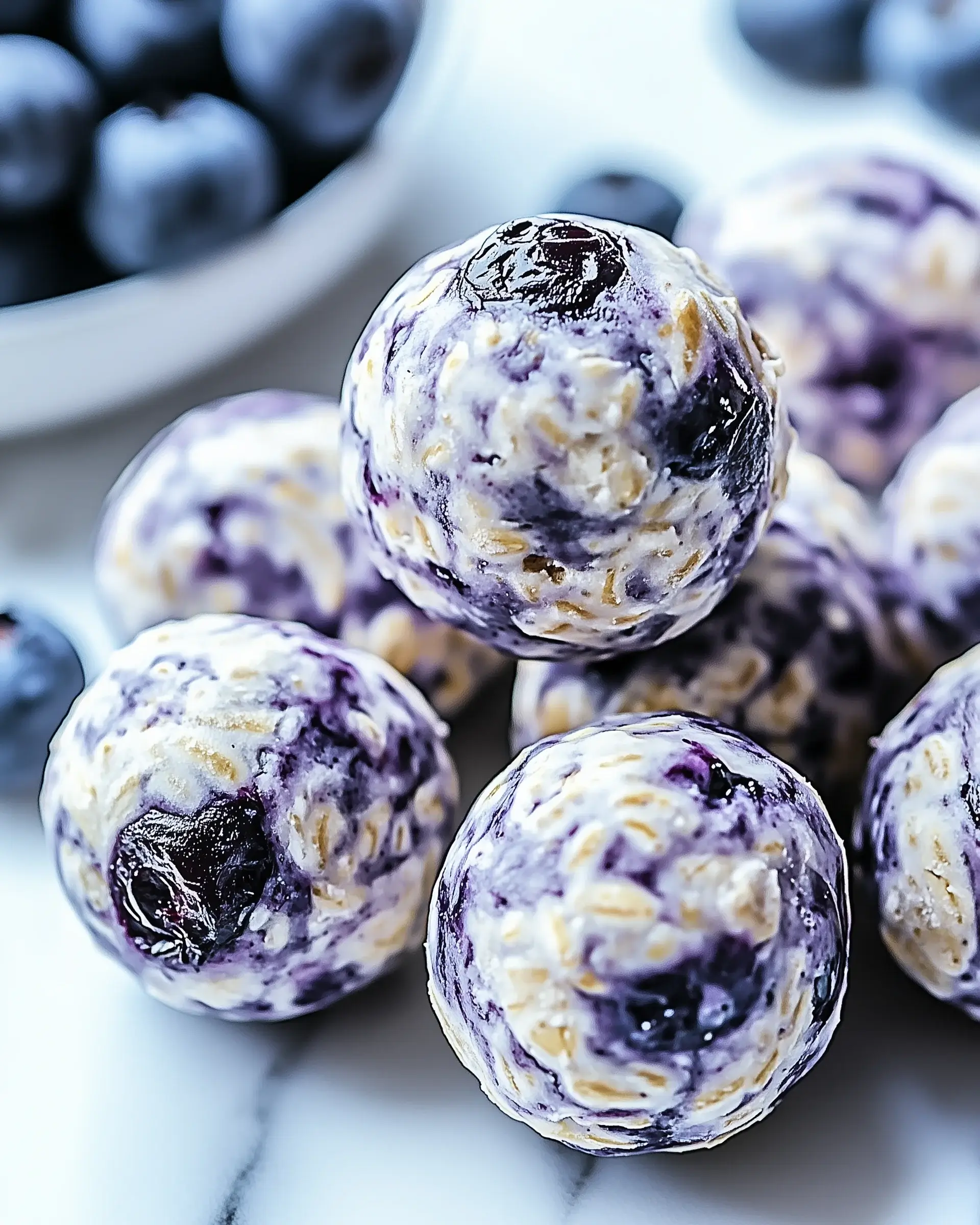 Blueberry Cheesecake Protein Bites are delicious treats!