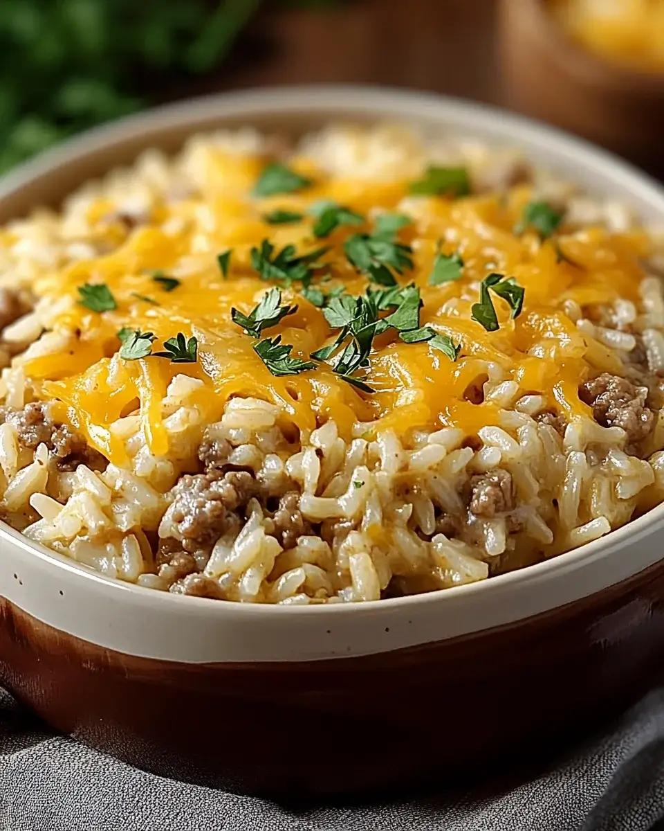 Cheesy Hamburger Rice Casserole: A Comforting Delight!