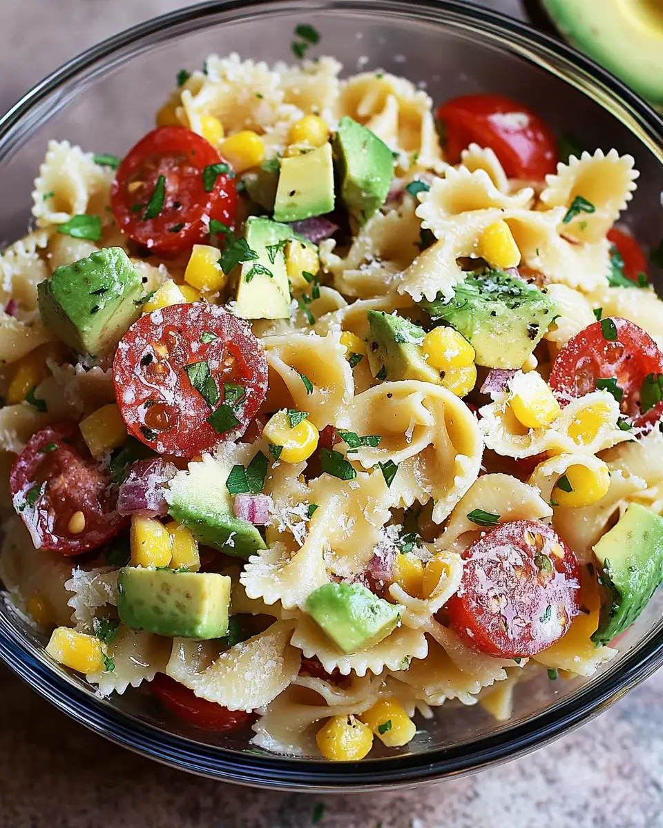 Corn and Avocado Pasta Salad: A Refreshing Delight!