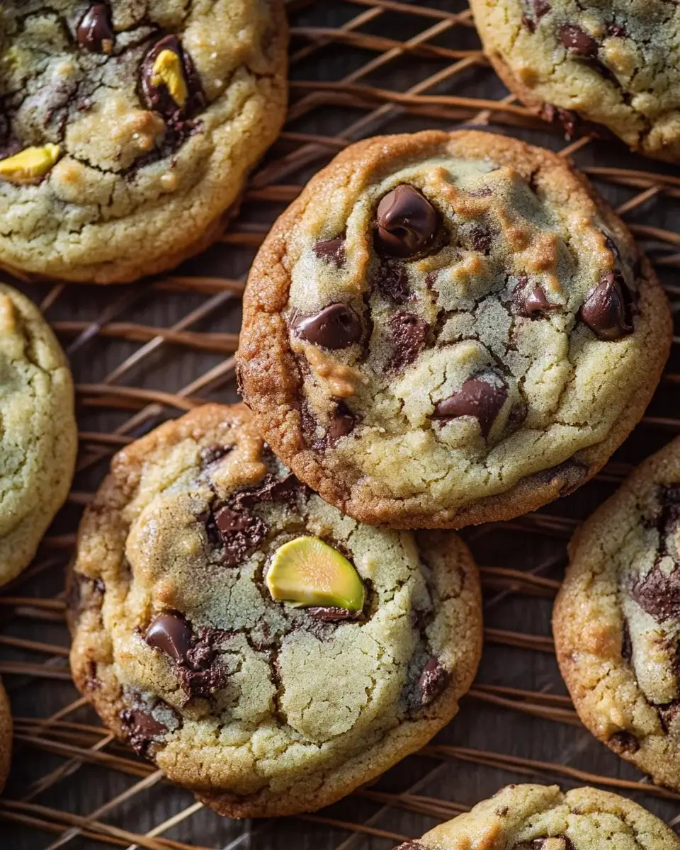 Pistachio Cream Chocolate Chip Cookies that Delight!