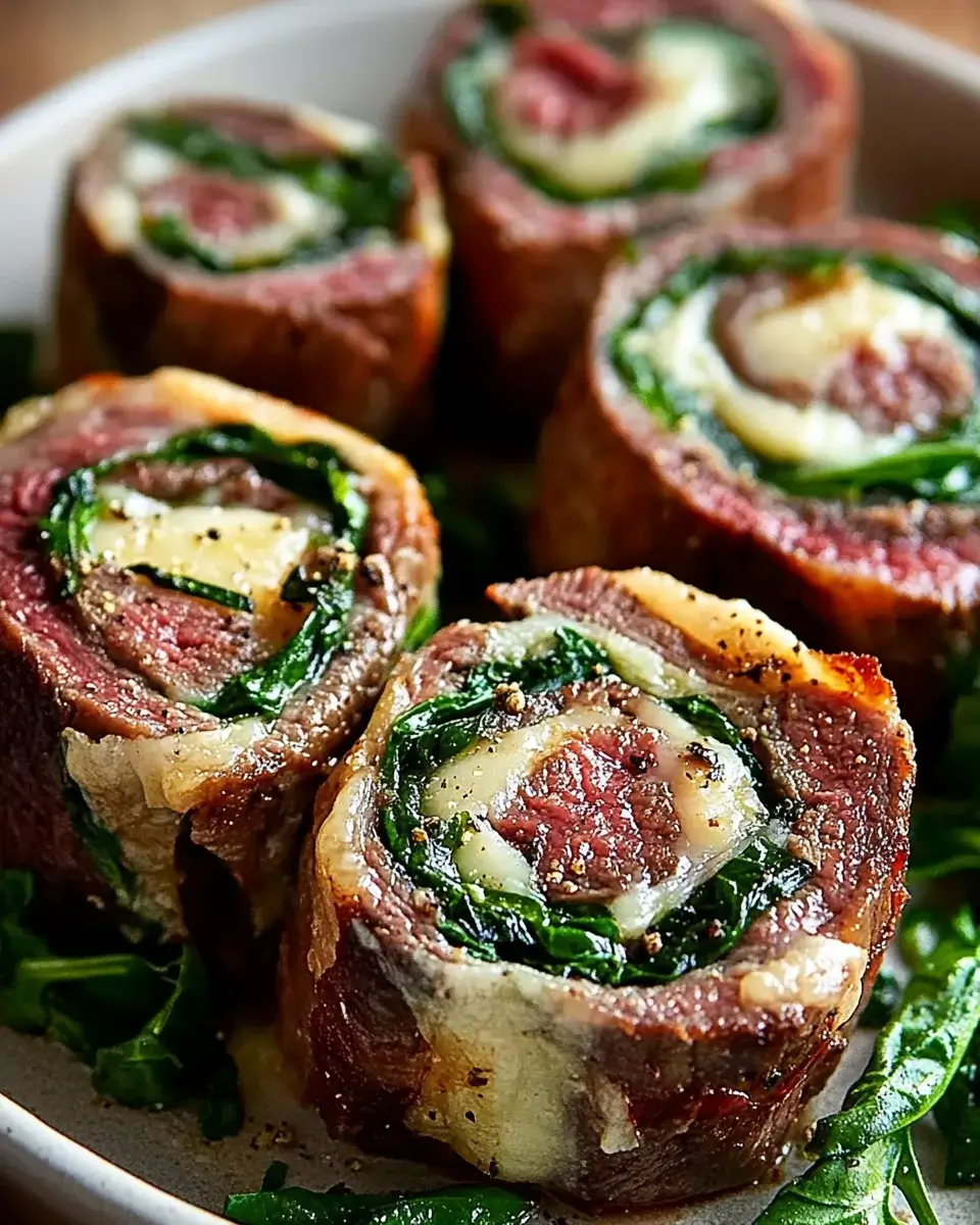 Steak Pinwheels with Spinach and Cheese are Delicious!