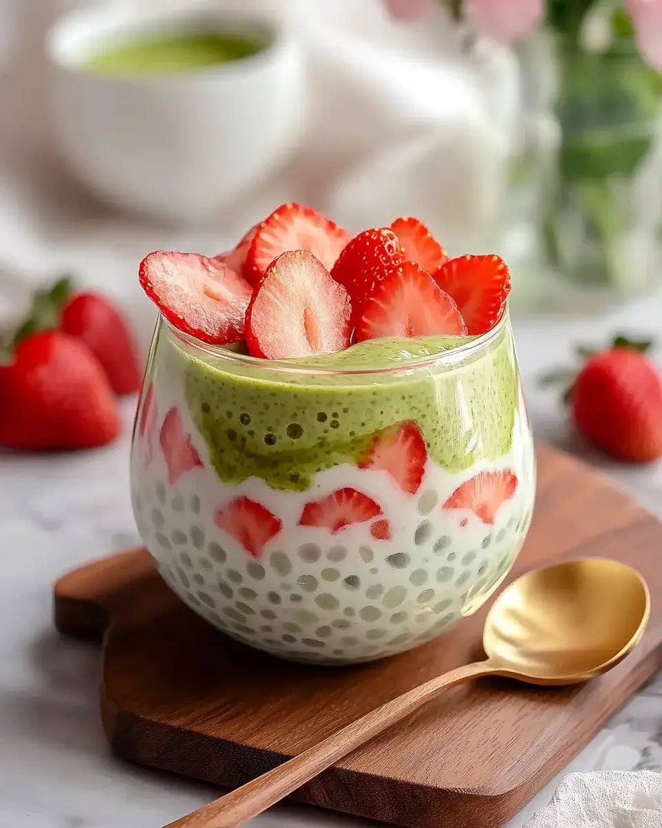 Strawberry Matcha Sago Pudding: A Delightful Recipe!