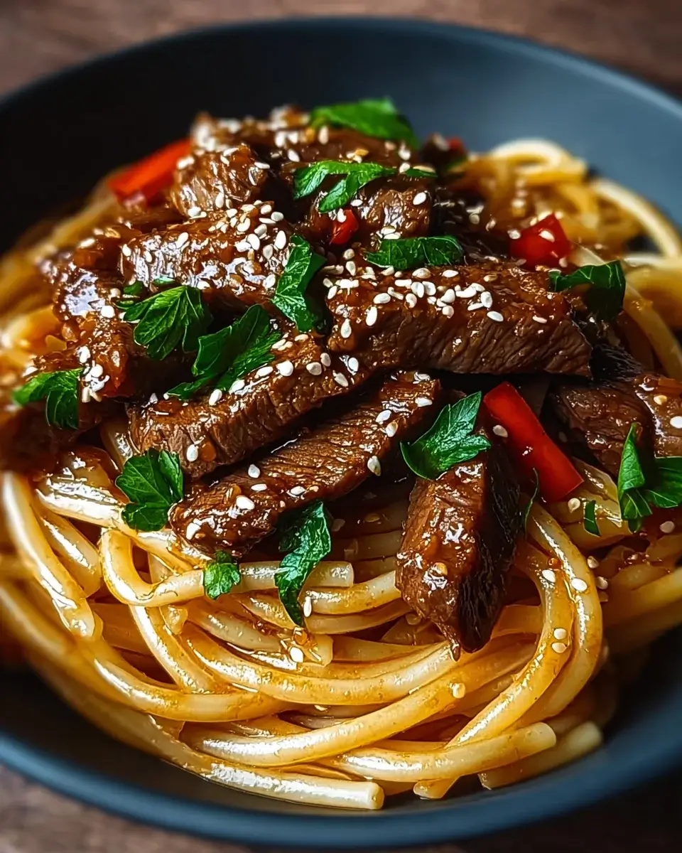 Sweet and Spicy Garlic Steak Pasta will Wow Your Tastebuds!