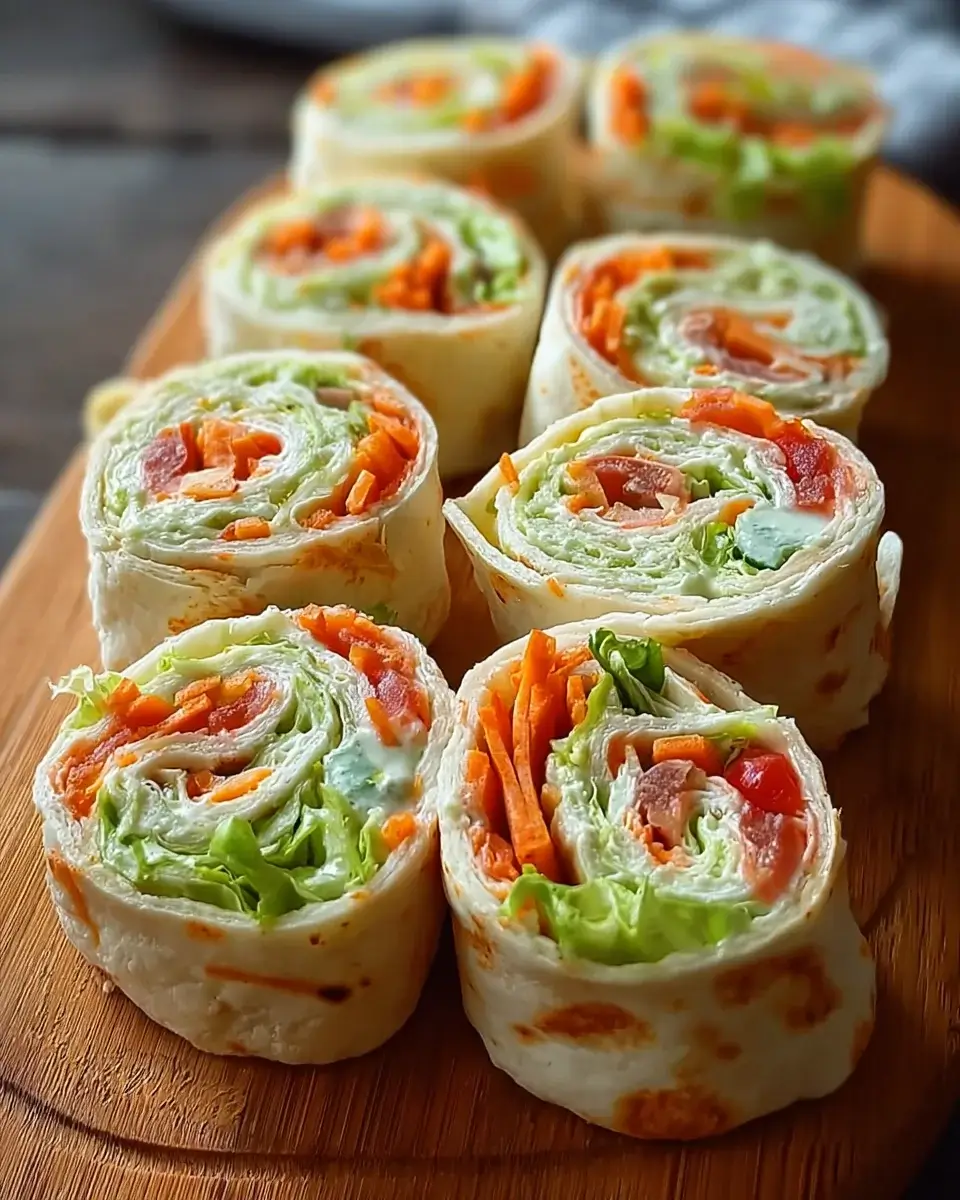 Fresh Vegetable Tortilla Roll-Ups are a crunchy delight!
