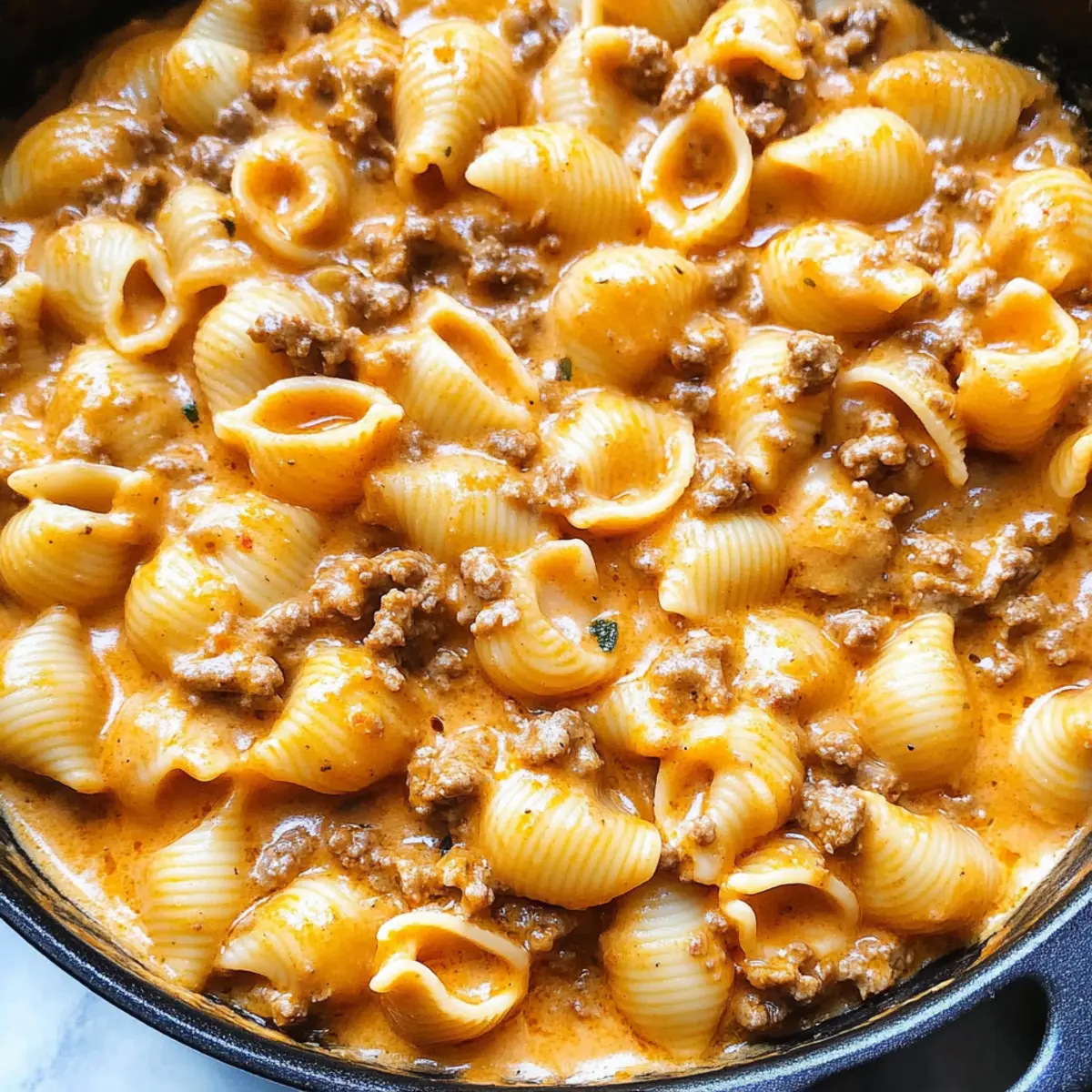 Creamy Beef and Shells